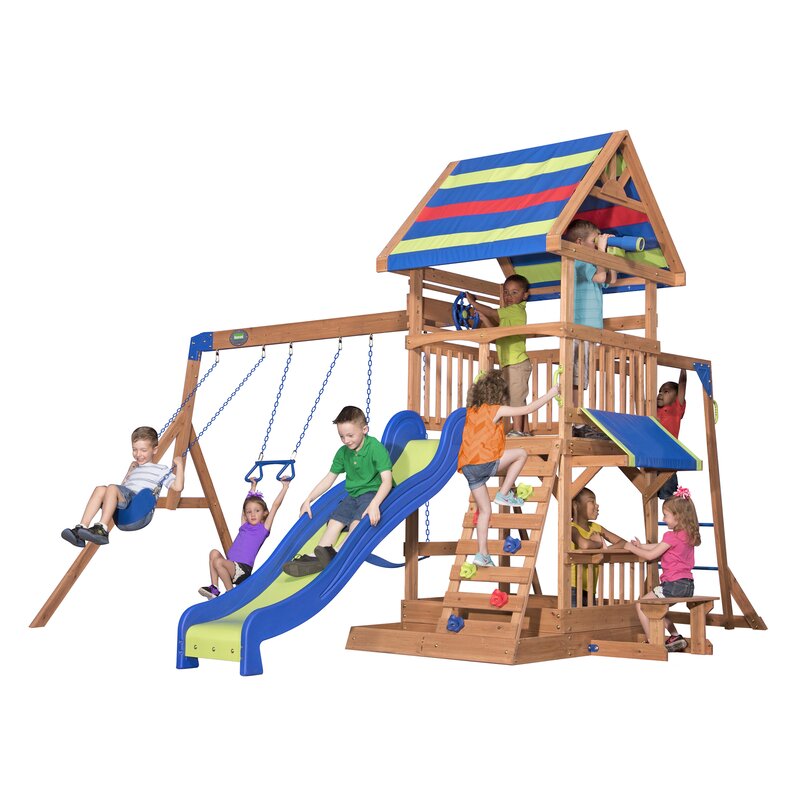 Backyard Discovery Beach Front Wooden Swing Set & Reviews Wayfair.ca